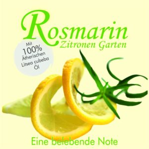 Duftkerze Rosmarin Zitronen - Spritzig & Frisch
