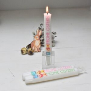 Frohe Ostern Kerze mit Hase