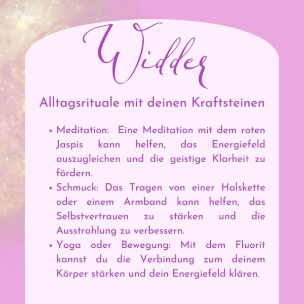 Widder - Kraftsteine - Set – Bild 11