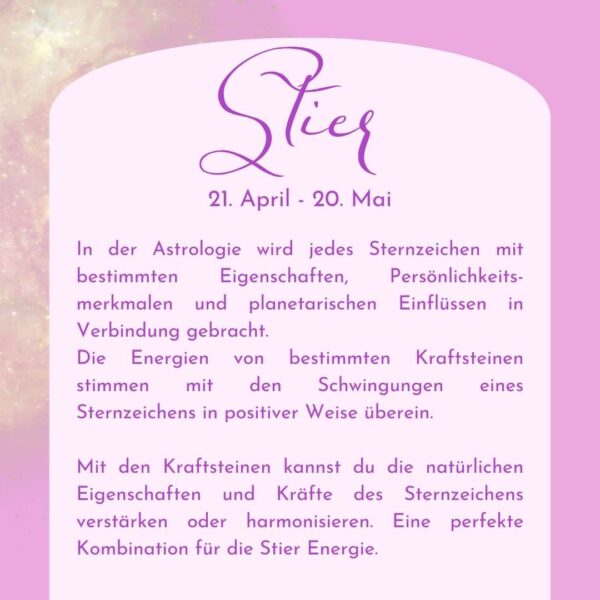 Stier - Kraftsteine - Set – Bild 8