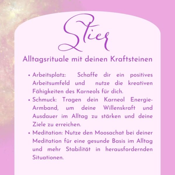 Stier - Kraftsteine - Set – Bild 11