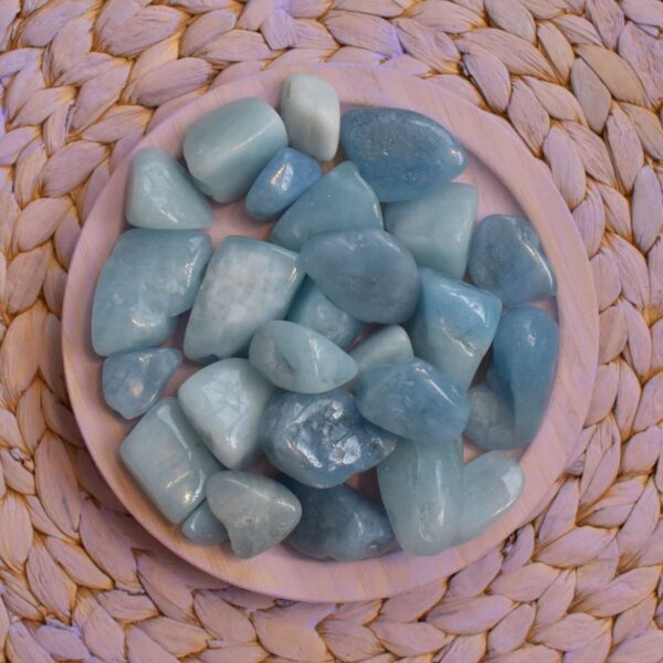 Aquamarin Trommelstein – Bild 2