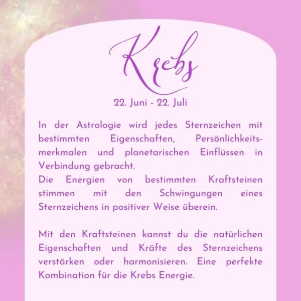 Krebs - Kraftsteine - Set – Bild 8