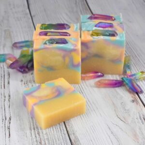 Sonnen Magie Edelsteinseife mit Regenbogen Aura
