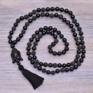 Mut-Mala mit Onyx – für Stärke & Selbstbewusstsein