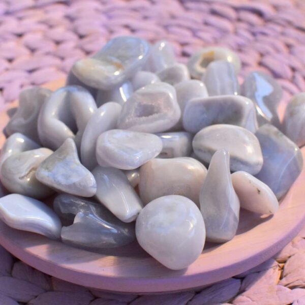 Chalcedon Druse - Trommelstein – Bild 2