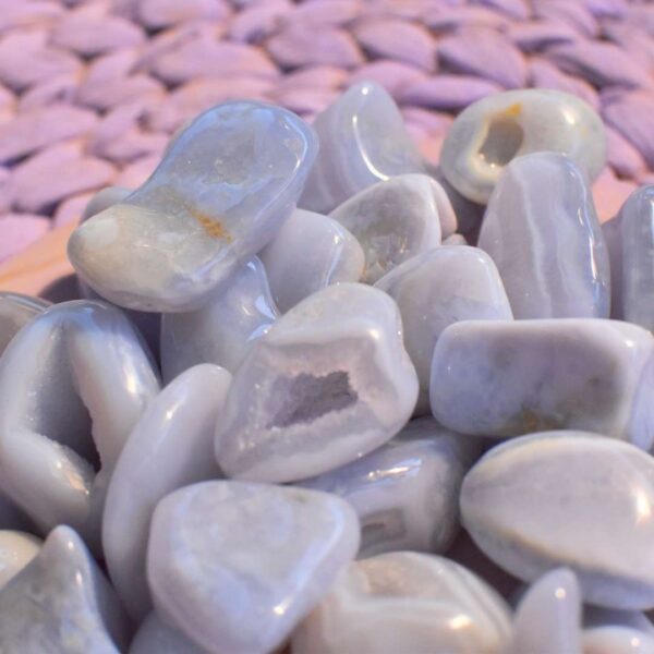 Chalcedon Druse - Trommelstein – Bild 4