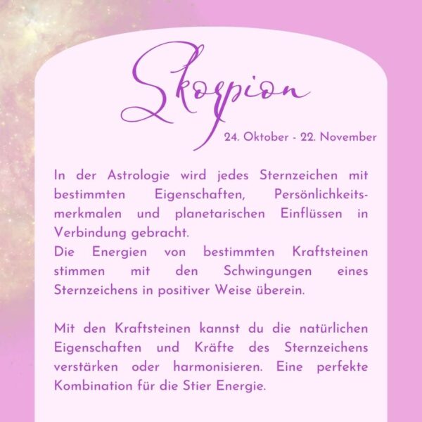 Skorpion - Kraftsteine - Set – Bild 8
