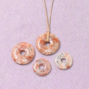 Sonnenstein Halskette Donut-Anhänger