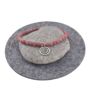 Rhodonit - Energie Armband - 16,5 cm, Spirale
