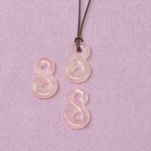 Rosenquarz Halskette Unendlichkeits-Anhänger