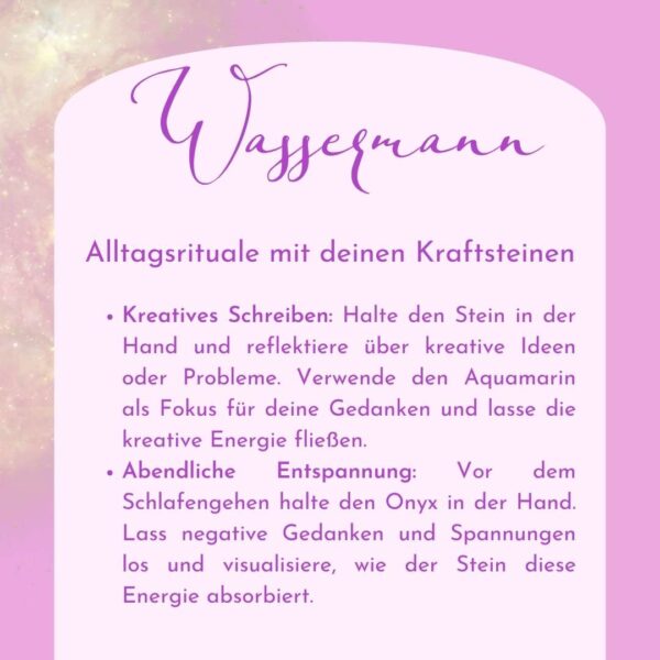 Wassermann - Kraftsteine - Set – Bild 11