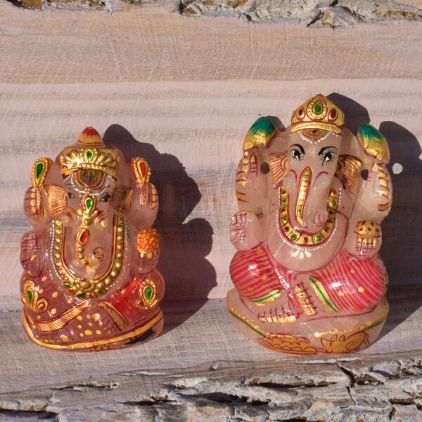 Rosenquarz Ganesha – Bild 2