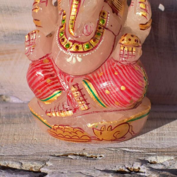 Rosenquarz Ganesha – Bild 5
