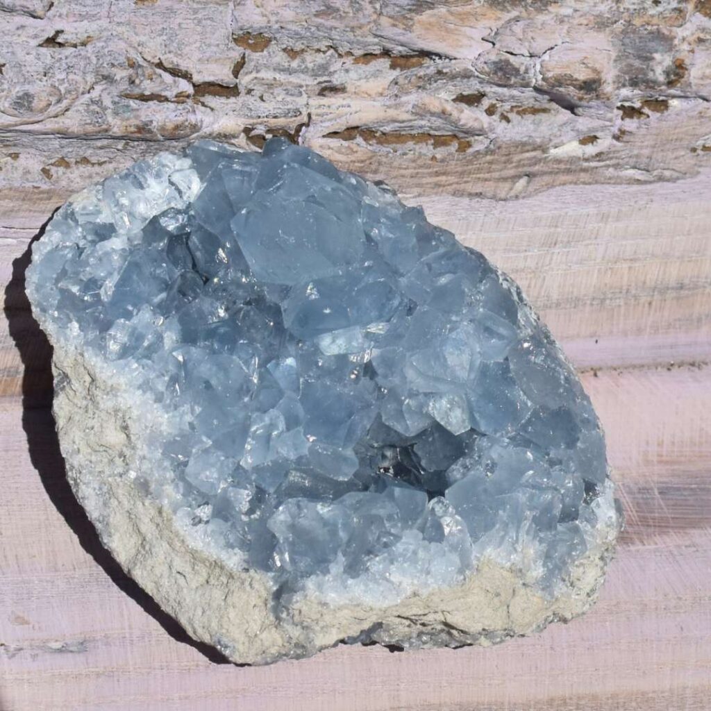 Coelestin Druse groß – Dein himmlischer Kraftplatz