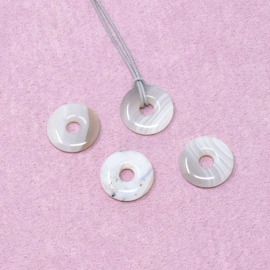 Achat Halskette Donut-Anhänger – Stabilität & innerer Fokus