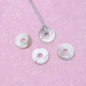 Achat Halskette Donut-Anhänger – Stabilität & innerer Fokus