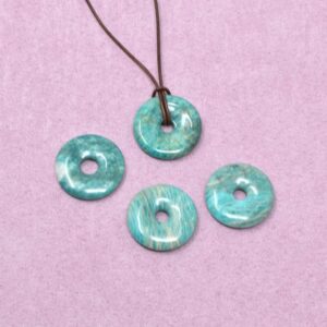 Amazonit Halskette Donut-Anhänger – Ausgeglichenheit & innere Selbstbestimmung