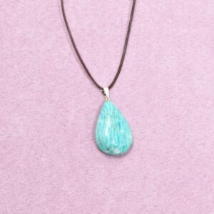 Amazonit Halskette Tropfen-Anhänger – Geborgenheit & ruhiger Schlaf - B4