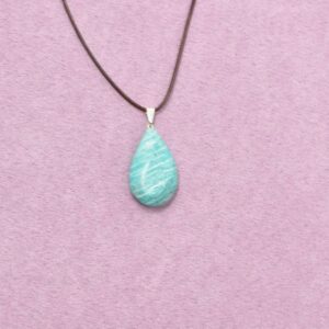 Amazonit Halskette Tropfen-Anhänger – Geborgenheit & ruhiger Schlaf - B2