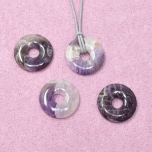 Amethyst Halskette Donut-Anhänger – Harmonie & Seelenfrieden
