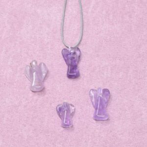 Amethyst Halskette Engel-Anhänger – Schutz & Intuition