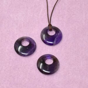 Amethyst Halskette Kreis-Anhänger – Meditation & Tiefe