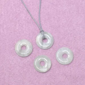 Aquamarin Halskette Donut-Anhänger – Ruhe & Weitsicht