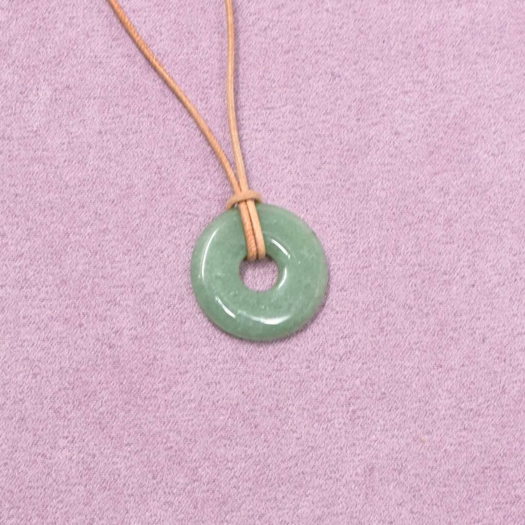 Aventurin Halskette Donut-Anhänger – Mut & Zuversicht – Bild 3