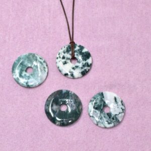 Baumachat Halskette Donut-Anhänger – Loslassen & neue Blickwinkel