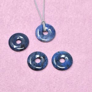 Dumortierit Halskette Donut-Anhänger – Leichtigkeit & Zuversicht