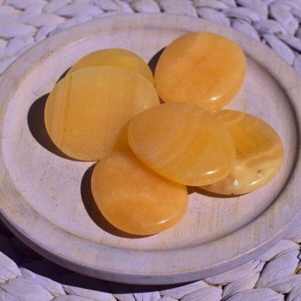 Orangencalcit Scheibe – Bild 2
