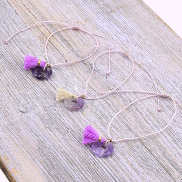 Amethyst Mini Donut Armband – Ruhe und Seelenfrieden im Fluss der Stille – Bild 4
