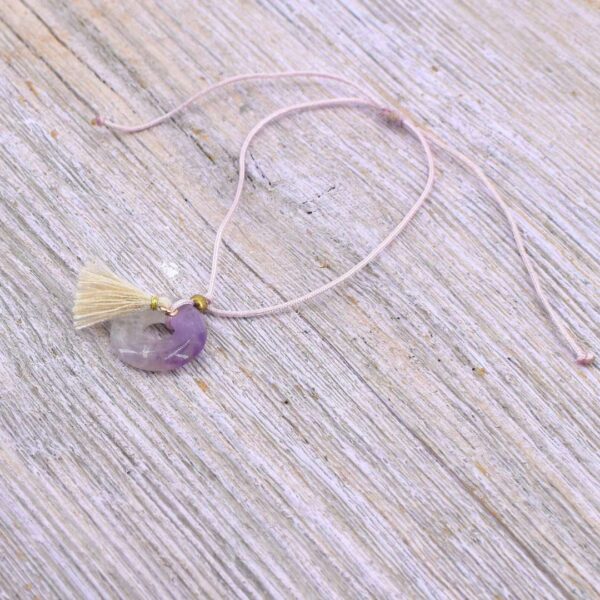 Amethyst Mini Donut Armband – Ruhe und Seelenfrieden im Fluss der Stille – Bild 3