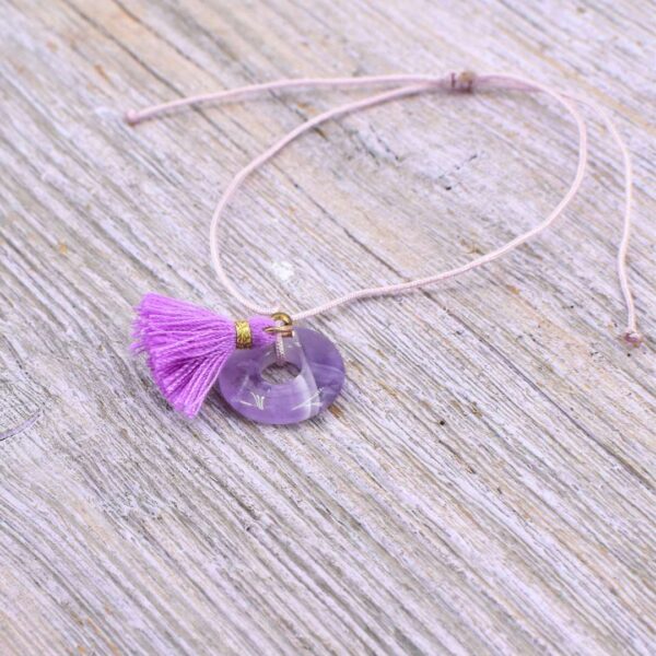Amethyst Mini Donut Armband – Ruhe und Seelenfrieden im Fluss der Stille – Bild 2