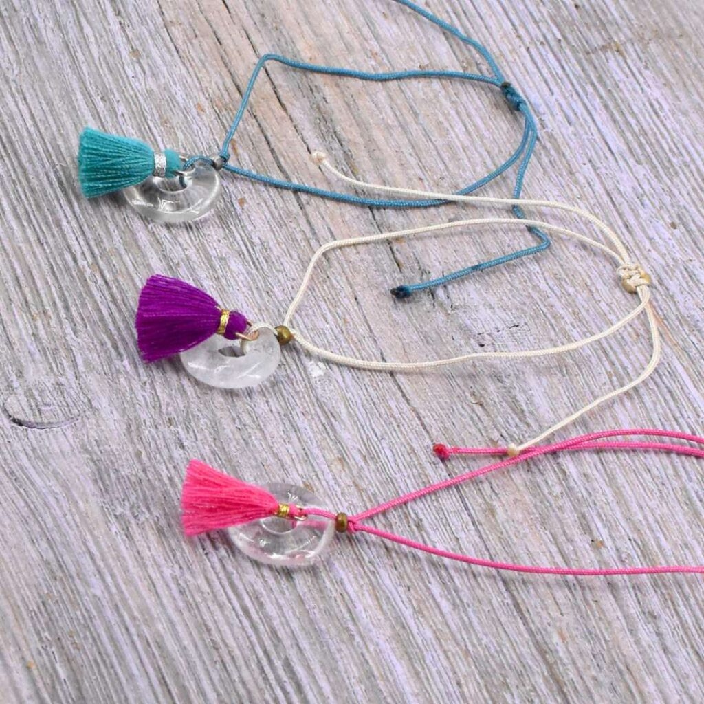 Bergkristall Mini Donut Armband – klare Energie für Licht und Erkenntnis