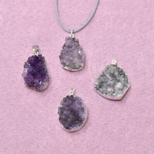 Amethyst Halskette Drusen-Anhänger – Ruhe & innere Klarheit