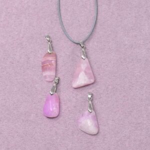 Aragonit pink Halskette Freiform-Anhänger – Sanftheit & Geborgenheit