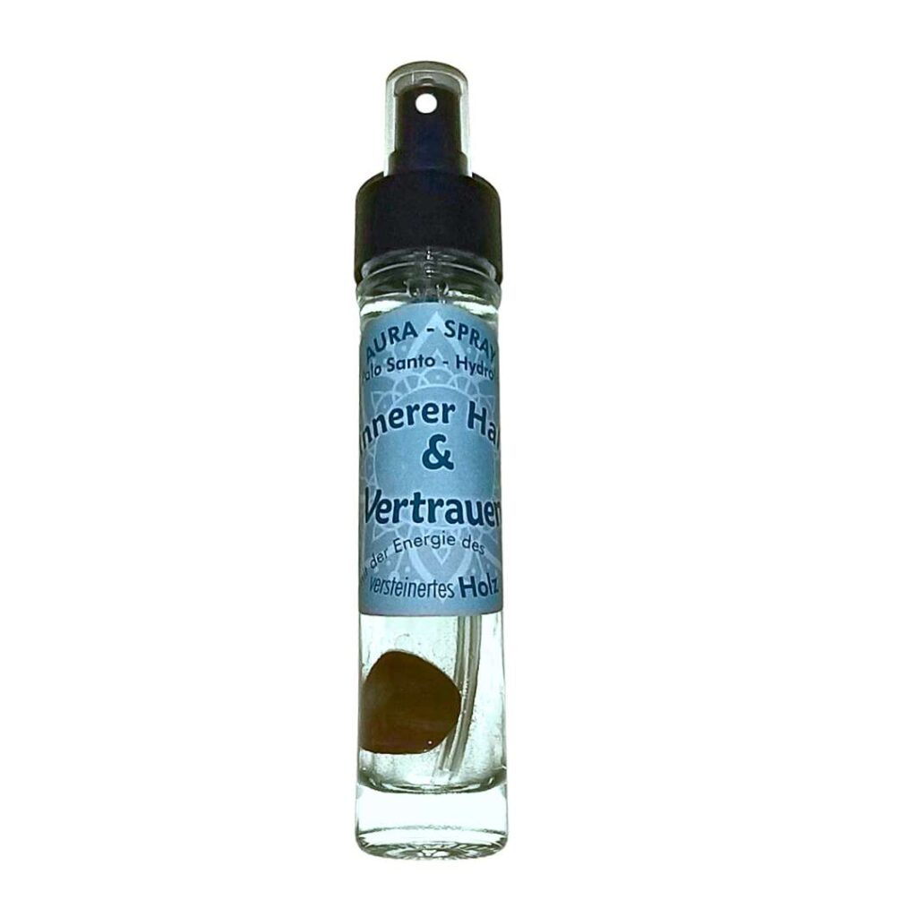 Innerer Halt & Vertrauen Auraspray - Palo Santo Essenz und versteinertem Holz