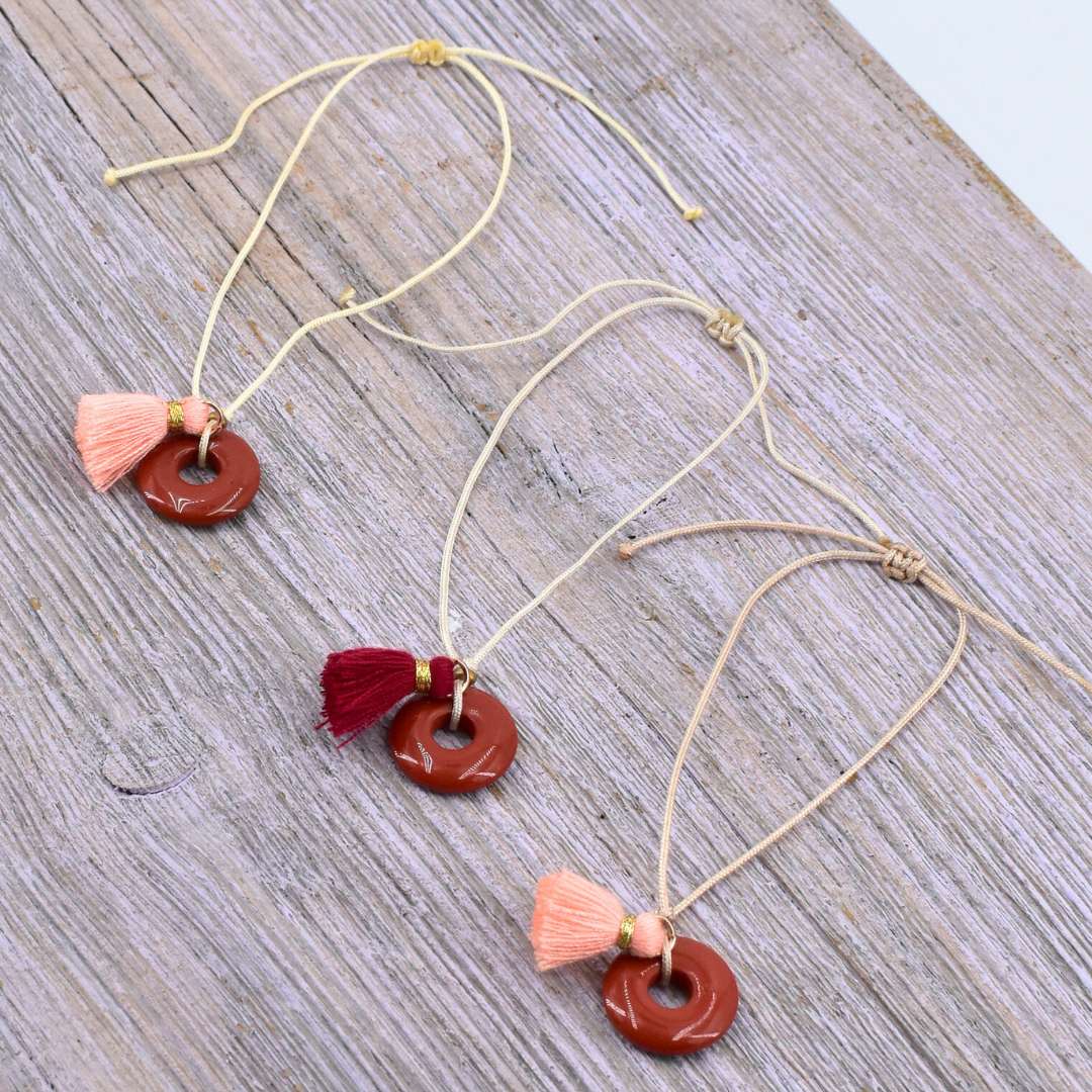 Roter Jaspis Mini Donut Armband – Erdung und Mut für deinen Weg – Bild 4