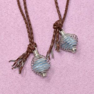 Aquamarin Halskette Spiralanhänger – Ausgeglichenheit & Schutz