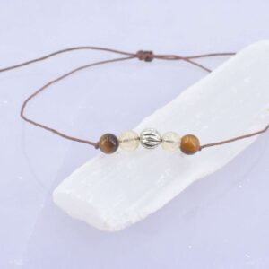 August Geburtsstein Armband – Mut & Aufbruch | Tigerauge & Citrin