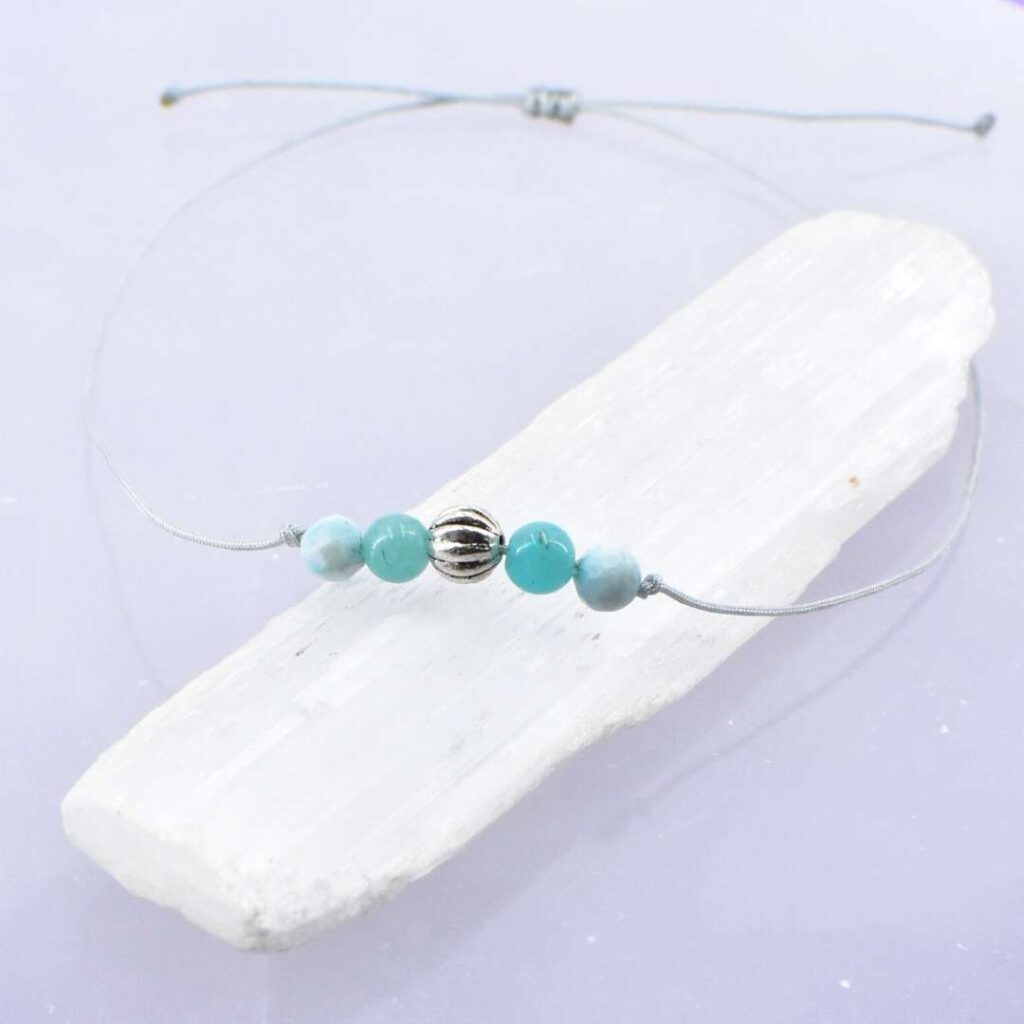 Dezember Geburtsstein Armband – Frieden & innere Mitte | Amazonit & Larimar