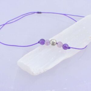 Februar Geburtsstein Armband – Ruhe & Weite | Lepidolith & Amethyst