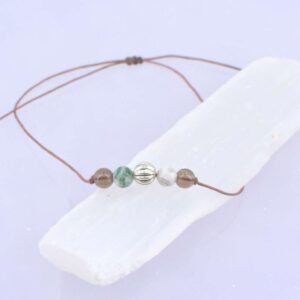 Mai Geburtsstein Armband – Ruhe & innerer Rhythmus | Baumachat & Rauchquarz