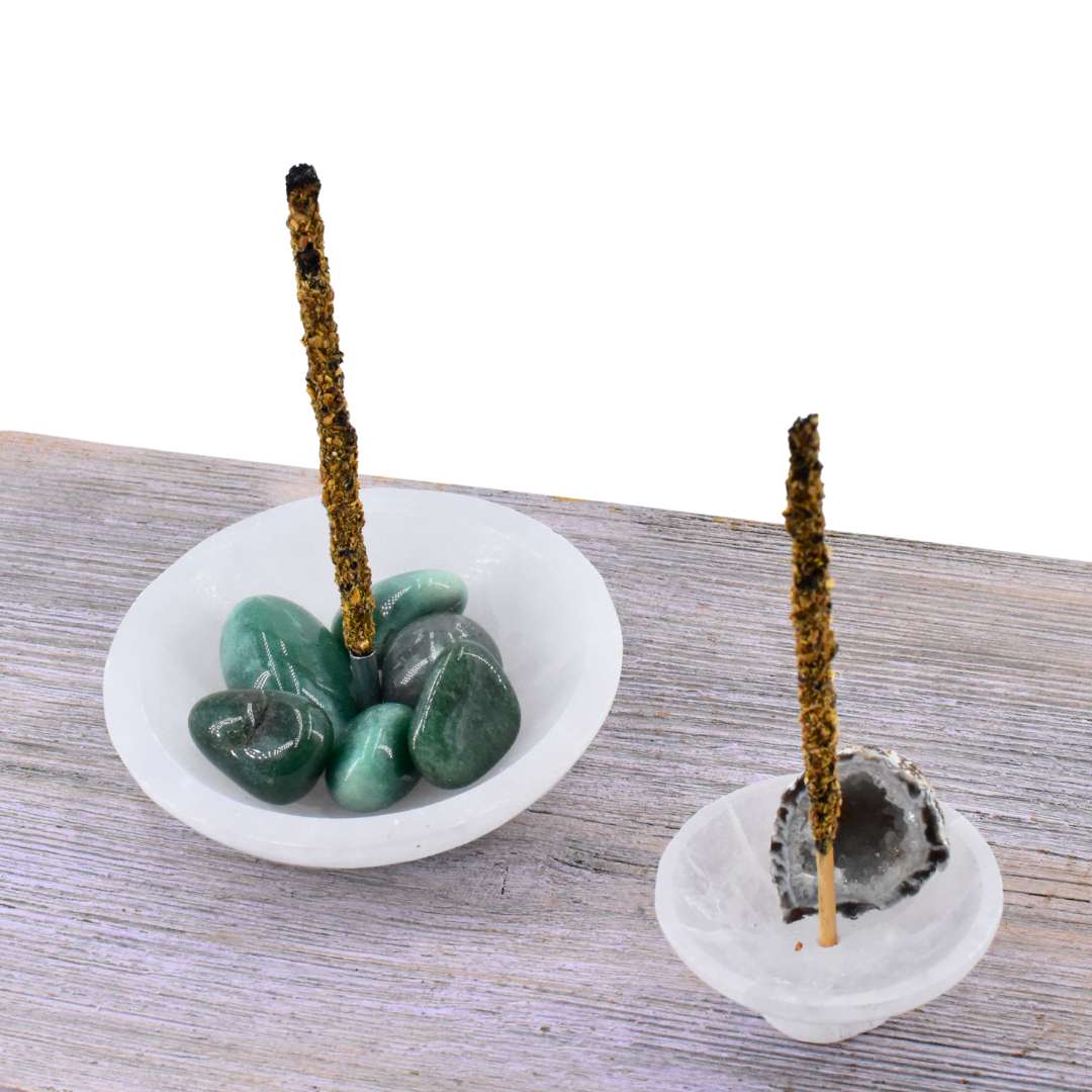 Selenit Räucherstäbchenhalter – eine Schale, die dein Ritual trägt – Bild 7