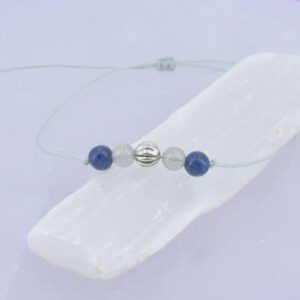 September Geburtsstein Armband – Vertrauen & innerer Weg | Labradorit & Lapis Lazuli