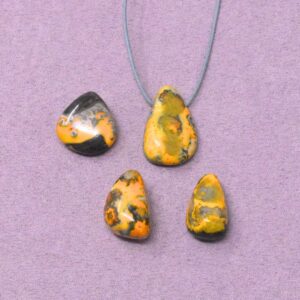 Bumblebee Jaspis Halskette Tropfen-Anhänger – Mut & neuer Schwung