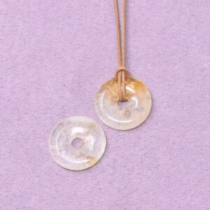 Citrin Halskette Donut-Anhänger – Lebensfreude & neue Zuversicht