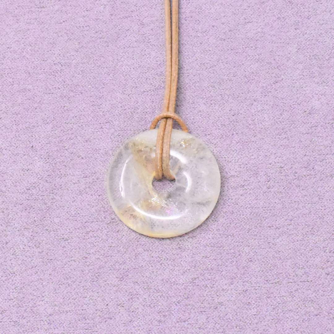 Citrin Halskette Donut-Anhänger – Lebensfreude & neue Zuversicht – Bild 3